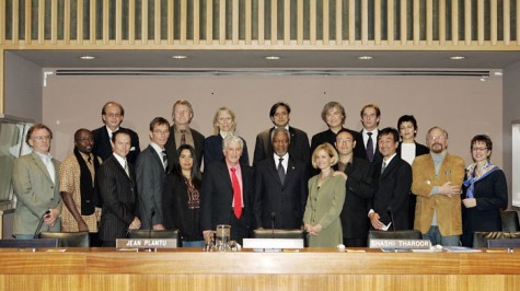 Cartooning For Peace participants and organizers with Mr. Kofi Annan